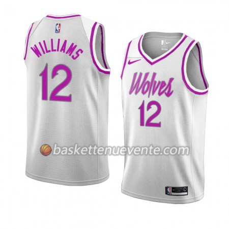 Maillot Basket Minnesota Timberwolves C. J. Williams 12 2018-19 Nike Blanc Swingman - Homme
